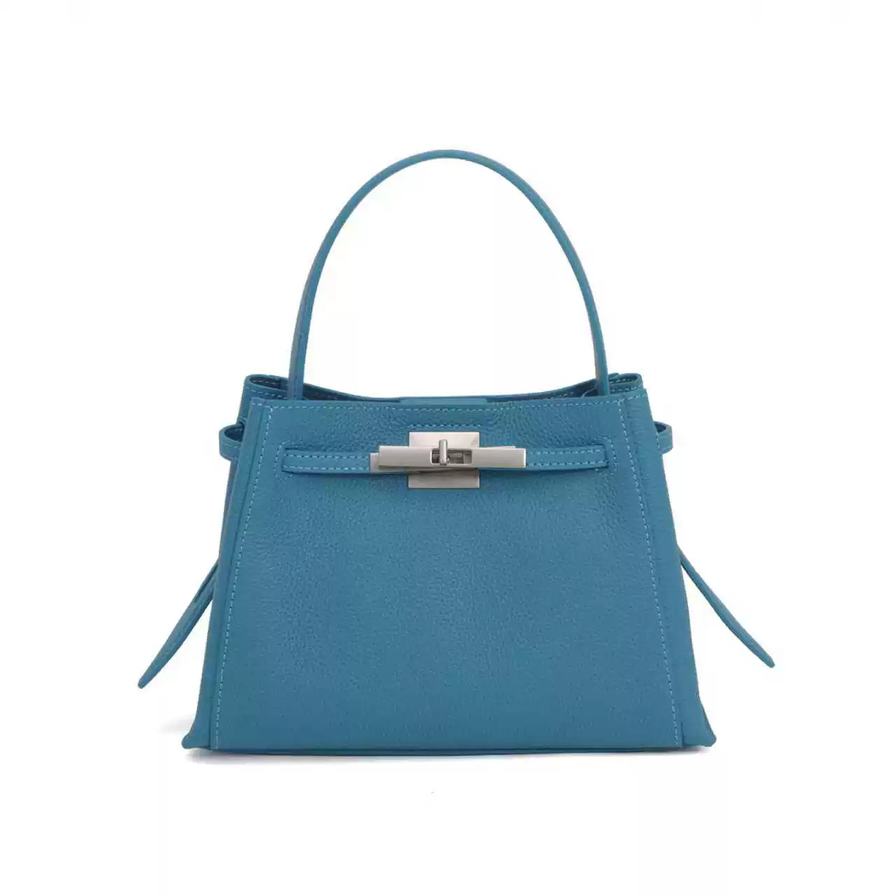 Small-scale design style clasp small rectangular bag versatile for daily wear handbag shoulder bag in navy blue - 图片 2
