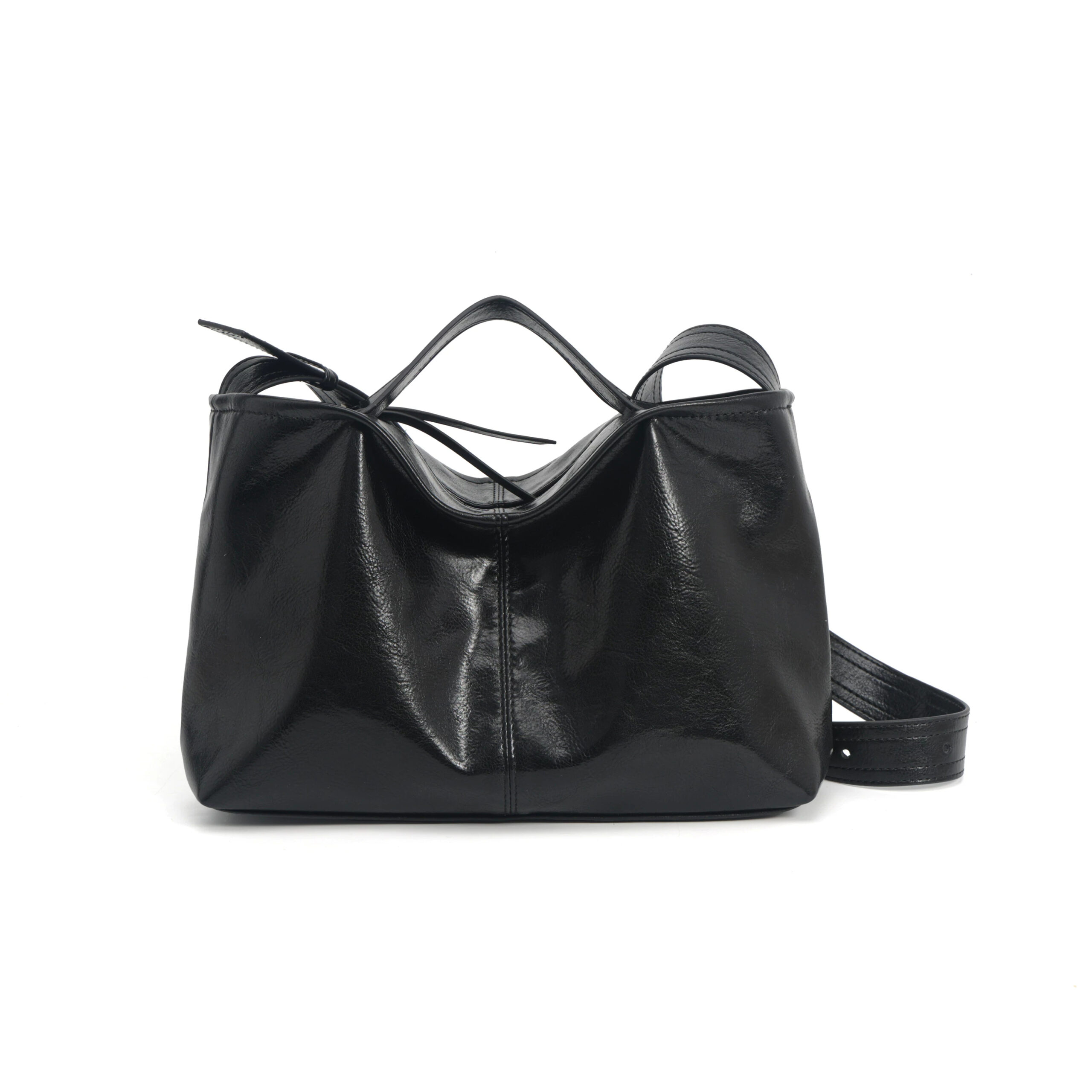 Small-scale, minimalist, large-capacity daily commuting shoulder bag for women, high-end black color - 图片 2