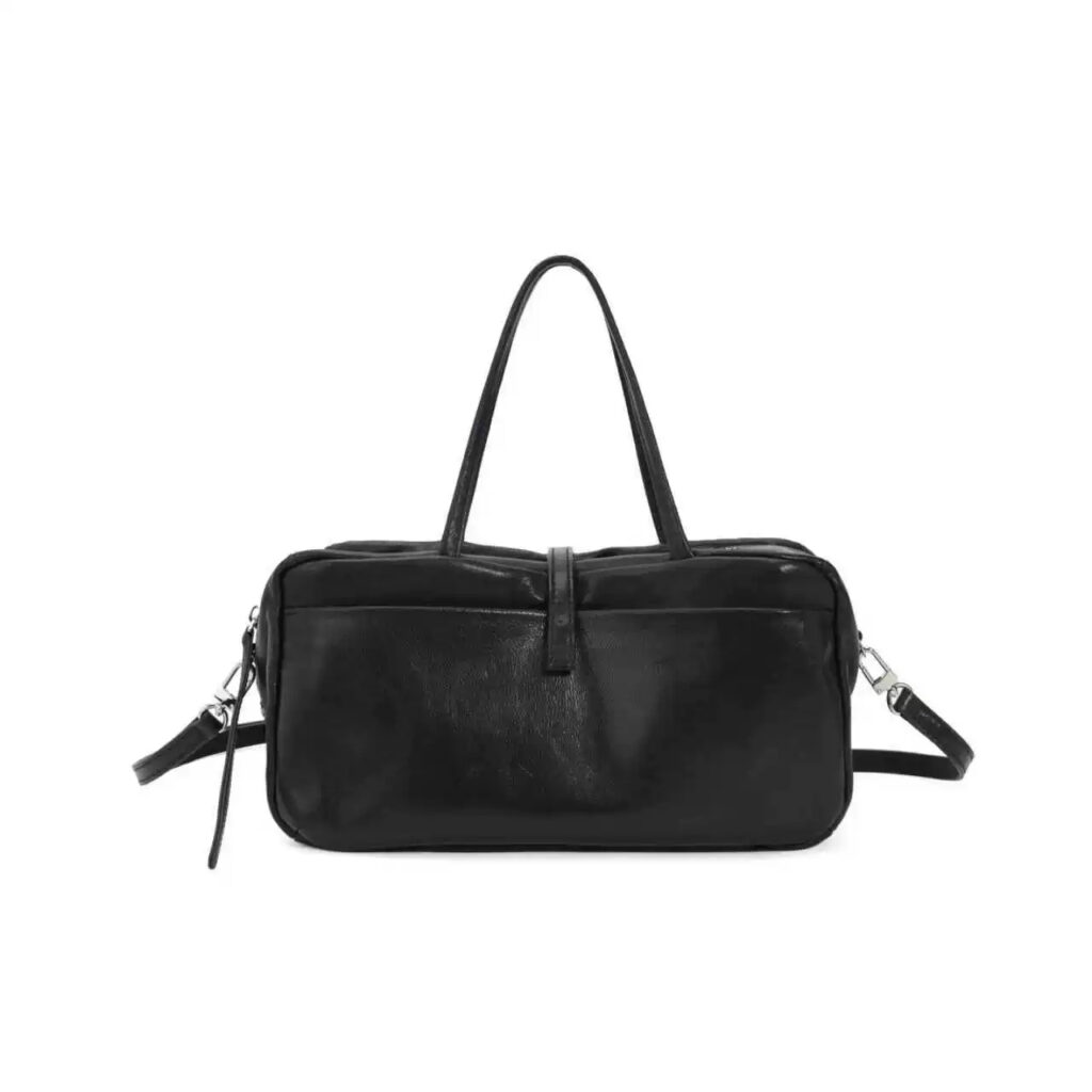 Soft leather texture, large capacity daily commuting womans tote bag, shoulder bag, high-end black